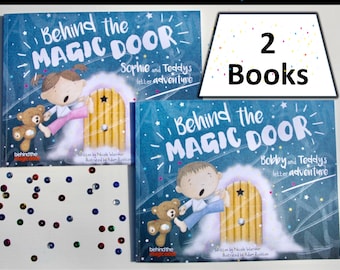TWO Books! Personalised Children's Books, Behind the Magic Door, Twins gift, Ideal Gift, Baby Gift, Twins Gift, Keepsake,  Special Offer