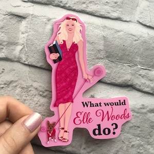 Sticker Elle Ellie Woods - What Would Elle Do - Baby Y2K-cadeau jaren 90 - Legally girly Chick Flick Movie Print - flirterige jaren 30 What like it's hard