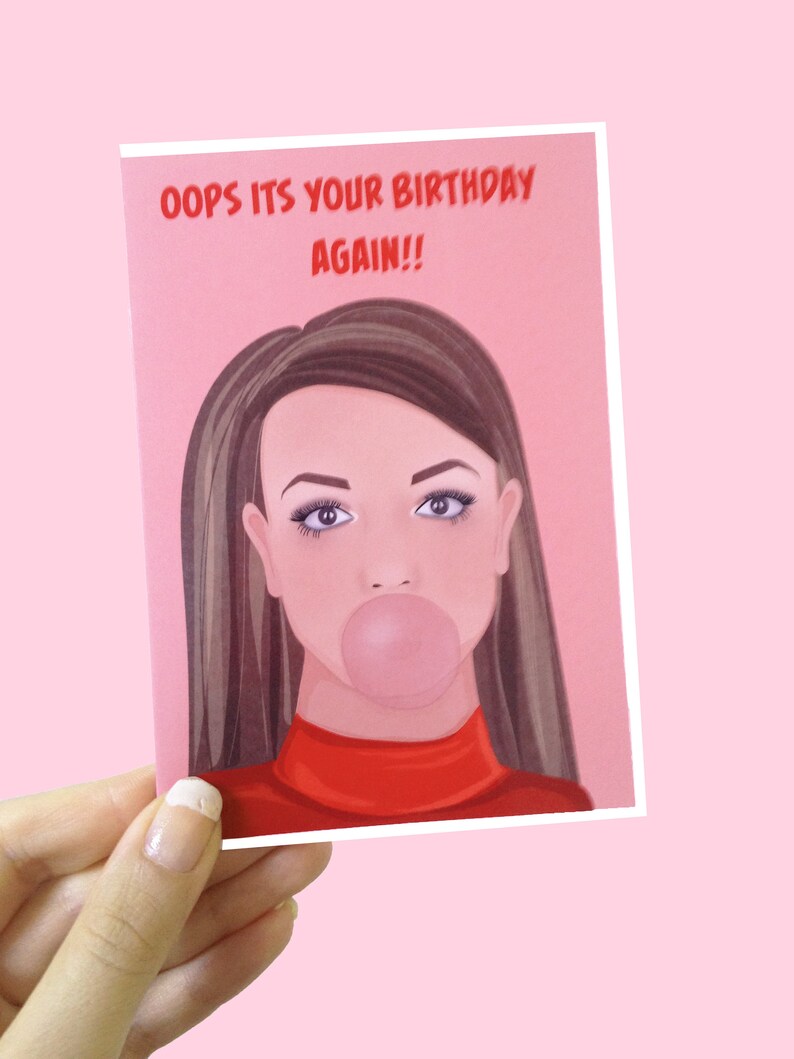 Britney Spears Birthday Card Oops I did it again Baby One | Etsy
