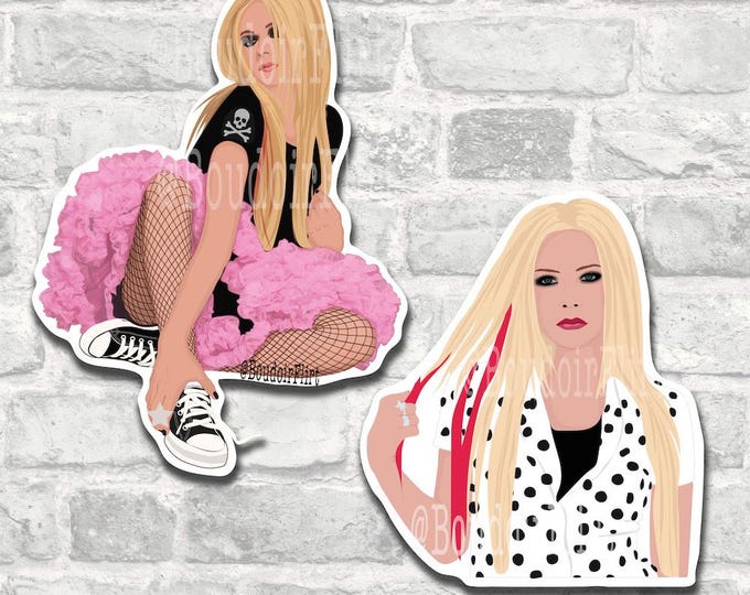 AVRIL LAVIGNE Inspired Vinyl Cut Glossy LARGE Sticker - Etsy