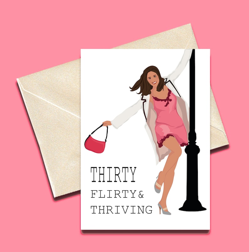 30 Flirty and Thriving 13 Going on 30 Thirty Birthday Card | Etsy UK