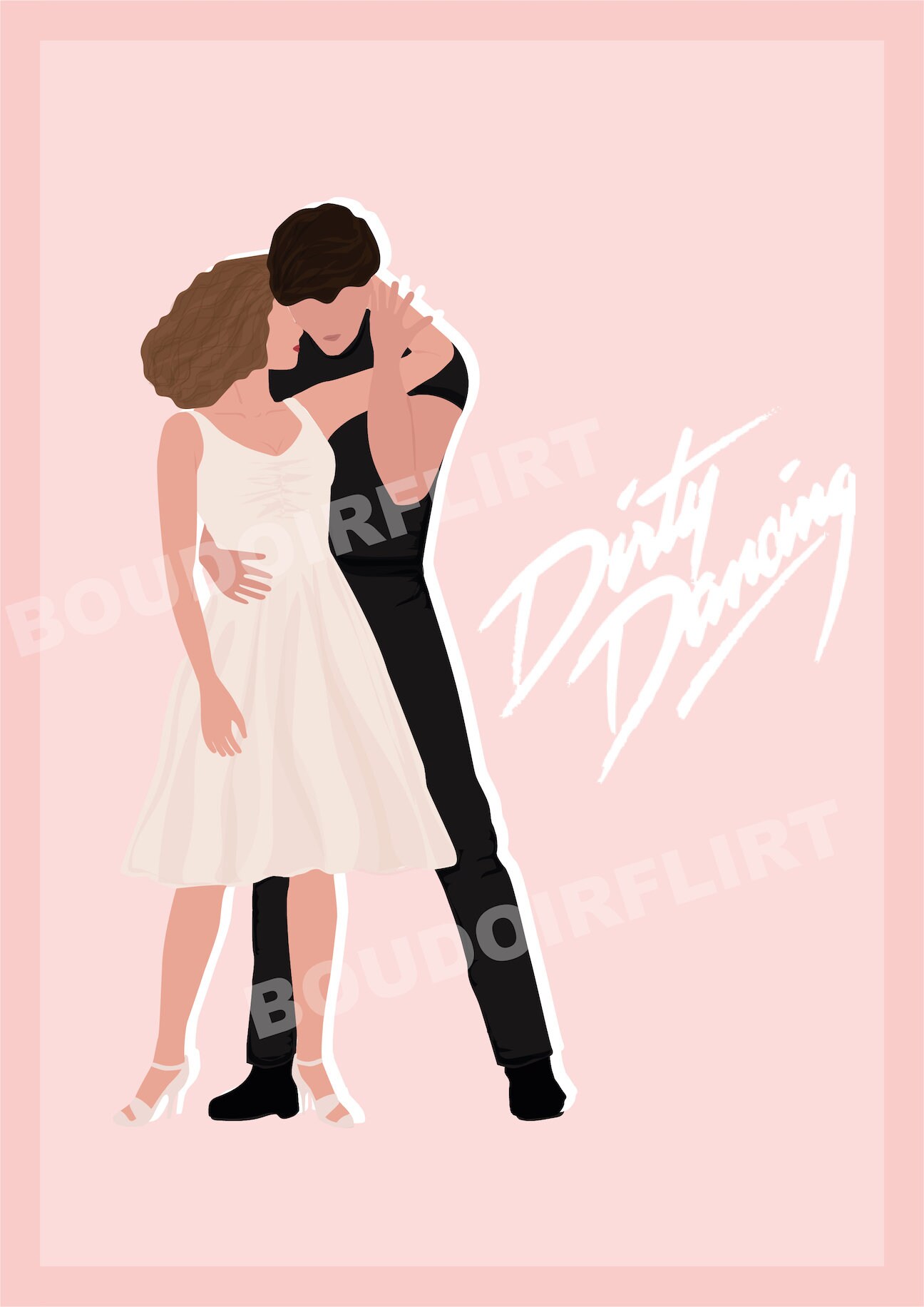 Dirty Dancing Movie Poster digital Illustration Wall Art Etsy