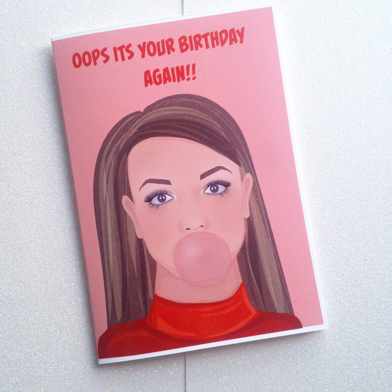 Britney Spears Birthday Card Oops I did it again Baby One | Etsy