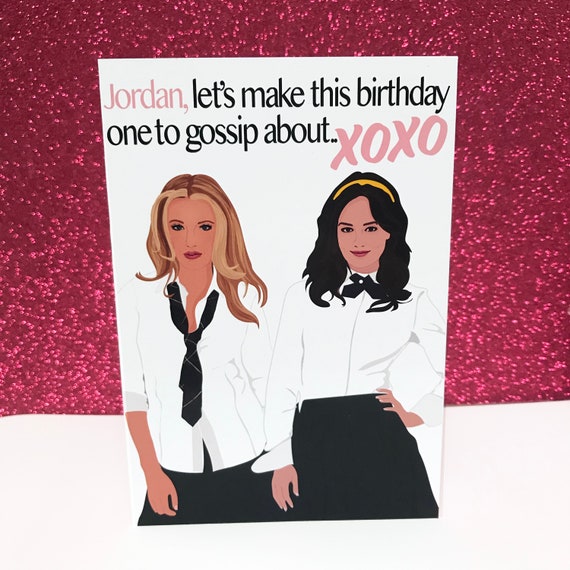 Personalised Gossip Gurl Blair Waldorf & Serena Birthday Greeting Card for  Girl Best Friend tv Series Print Poster Xoxo Chuck Bass Gift -  Israel