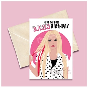 Carte d'anniversaire Avril - Meilleur truc - Cadeau personnalisé carte de voeux pour le meilleur ami - Dessin d'illustration pop punk Lavigne garçon sk8er