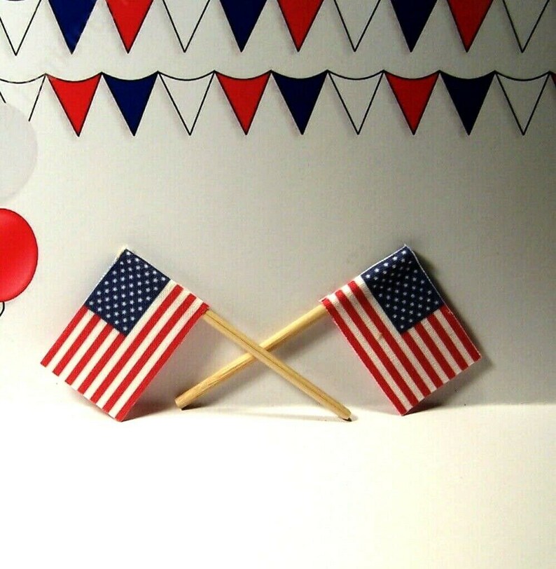 Dollhouse Miniature Wall Hanging Picture 4th of July Patriotic 1:12 Handcrafted