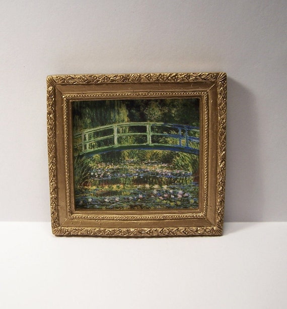 FAST DELIVERY Monet/'s WATER LILIES Miniature Dollhouse Picture MADE IN AMERICA