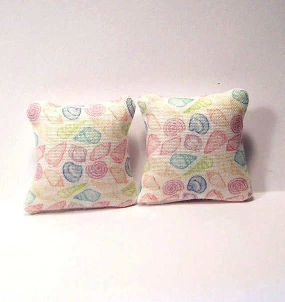 Miniature Decorative Throw Pillows Dollhouse Diggs Pastel Etsy