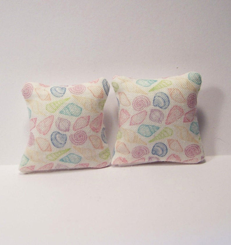 Miniature Decorative Throw Pillows Dollhouse Diggs Beach Ocean Palm Nautical