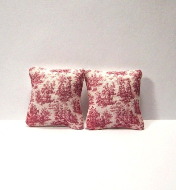 Miniature Decorative Throw Pillows Ocean Beach Sea Nautical Dollhouse Diggs 1:12