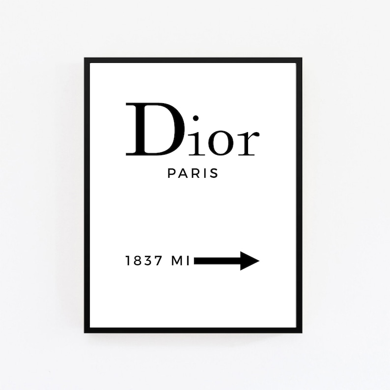Dior Print Dior Wall Art Christian Dior Poster Christian Dior Etsy