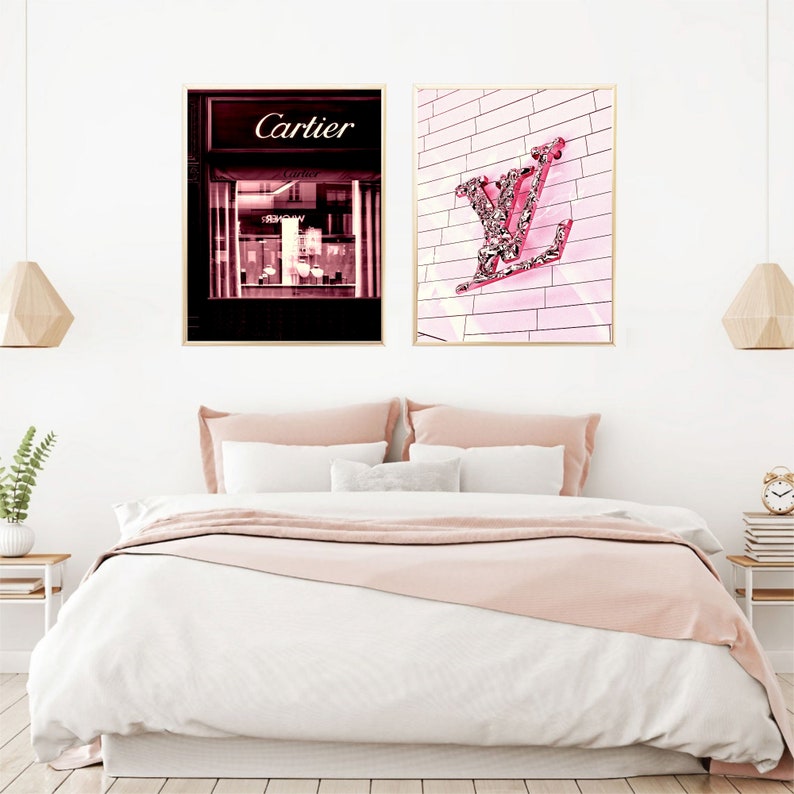Pink Cartier Print Cartier Wall Art Fashion Poster Cartier | Etsy