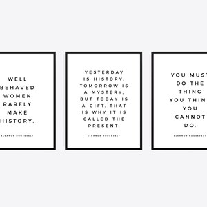 Eleanor Roosevelt Main Tape Citation Regarder Peur En Face Etsy