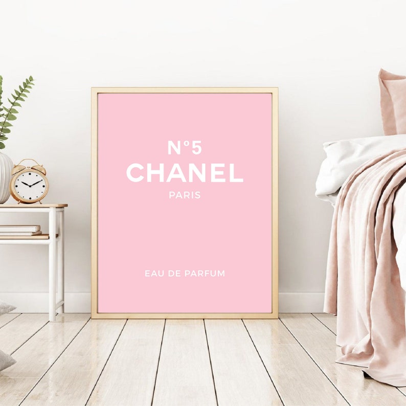 Pink Chanel Print Chanel Wall Art Chanel Poster Fashion