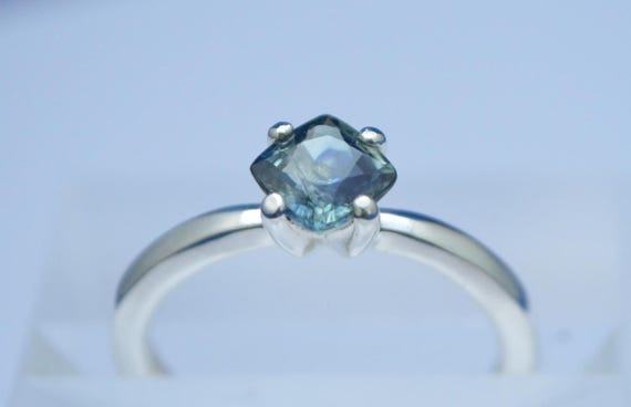 Sapphire Ring 0.88 Ct. Multi color Genuine Sapphire Ethically Earth Mined