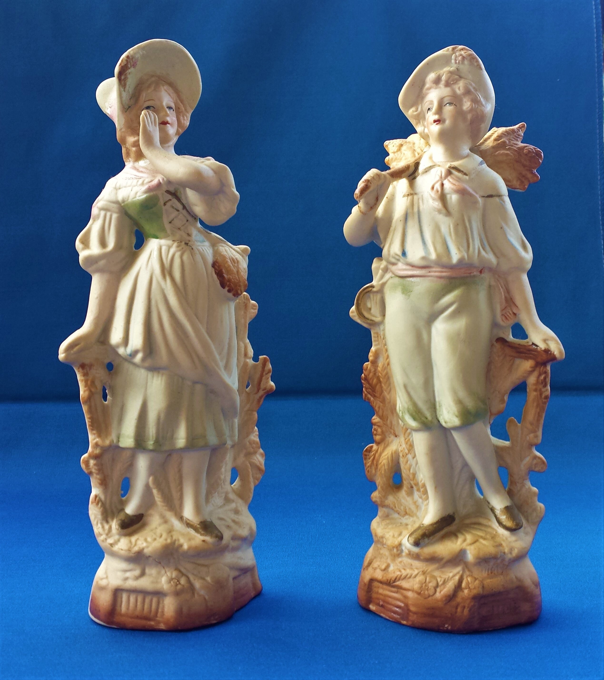 Made in Occupied Japan Bisque Figurines Set of Two Matching Etsy UK