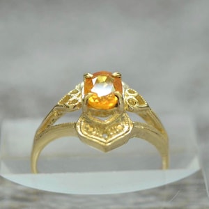 Sapphire Ring  1.14 ct in 10K Solid Gold - Genuine Sapphire Ethically Earth Mined