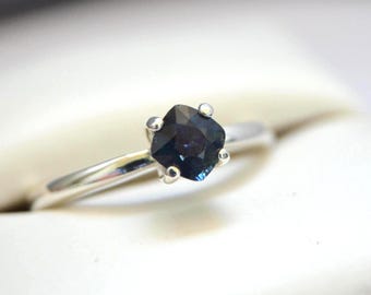 Sapphire Ring 0.87 Ct. Blue - Genuine Sapphire Ethically Earth Mined