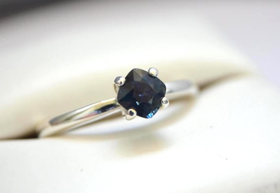 Sapphire Ring 0.87 Ct. Blue - Genuine Sapphire Ethically Earth Mined