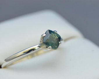 Sapphire Ring 1.08 Ct. Bi color Genuine Sapphire Ethically Earth Mined