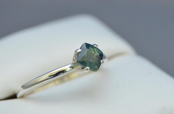 Sapphire Ring 1.08 Ct. Bi color Genuine Sapphire Ethically Earth Mined