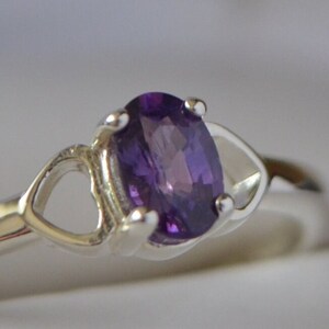 Sapphire Ring - 0.56 ct. Medium Violet Genuine Sapphire Ethically Earth Mined