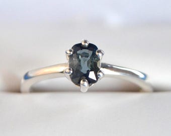 Multi-color Sapphire Cushion Cut Ring in Sterling Silver-Genuine Sapphire Ethically Earth Mined
