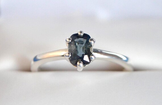 Multi-color Sapphire Cushion Cut Ring in Sterling Silver-Genuine Sapphire Ethically Earth Mined