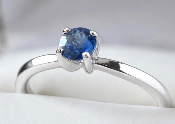 Montana Blue Sapphire Ring - 0.48 ct. -  925 Sterling Silver Available - Genuine Sapphire Ethically Earth Mined