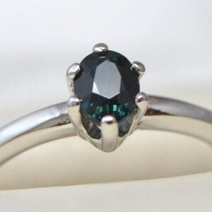 Sapphire Ring - 0.66 Carat - Natural Blue Green Teal - Genuine Sapphire Ethically Earth Mined