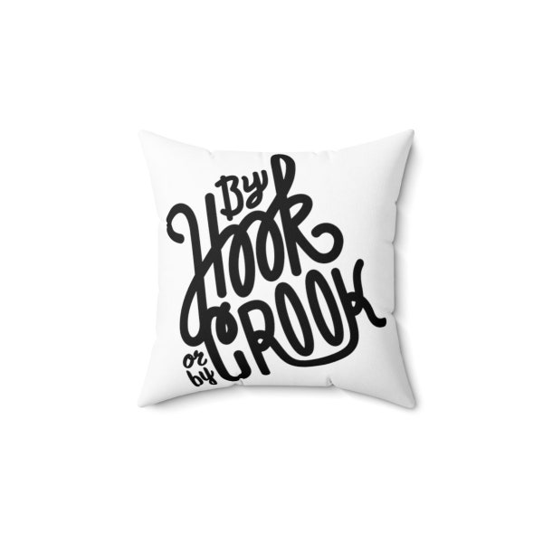 Square Pillow, inspirational pillow, motivational pillow, designer pillow, typography pillow, typographic pillow, black and white pillow