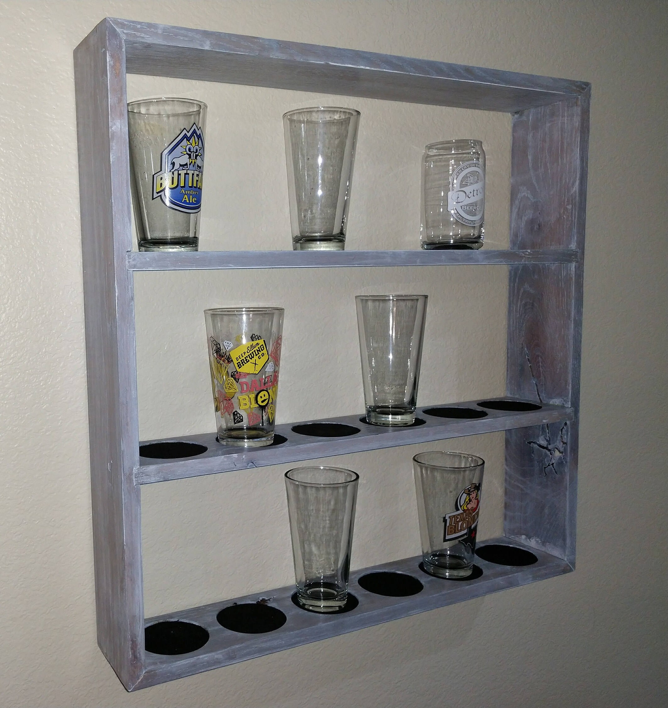 Pint Glass Display Display Case Display Shelf Pint Glasses Etsy