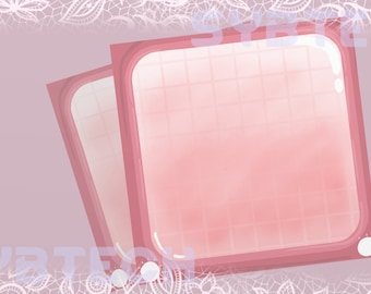 Cute pink etch a sketch scalable sticky note digital download