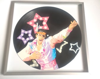 Ryu ga Gotoku Yakuza MAJIMA 24-HOUR CINDERELLA painted on Vinyl Record - Framed and ready to hang