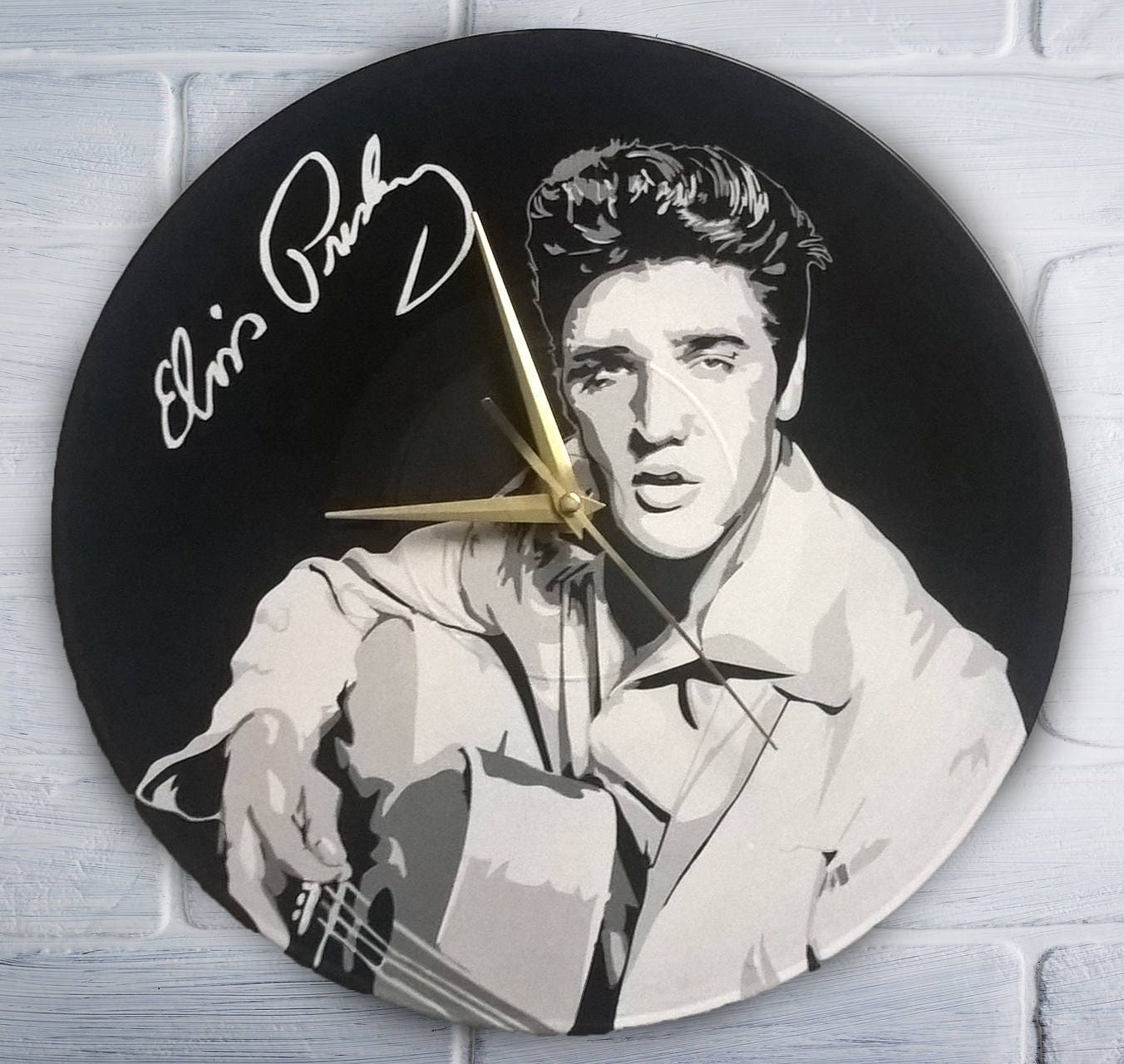 Elvis gemalt retro Vinyl Schallplatte Geschenk für