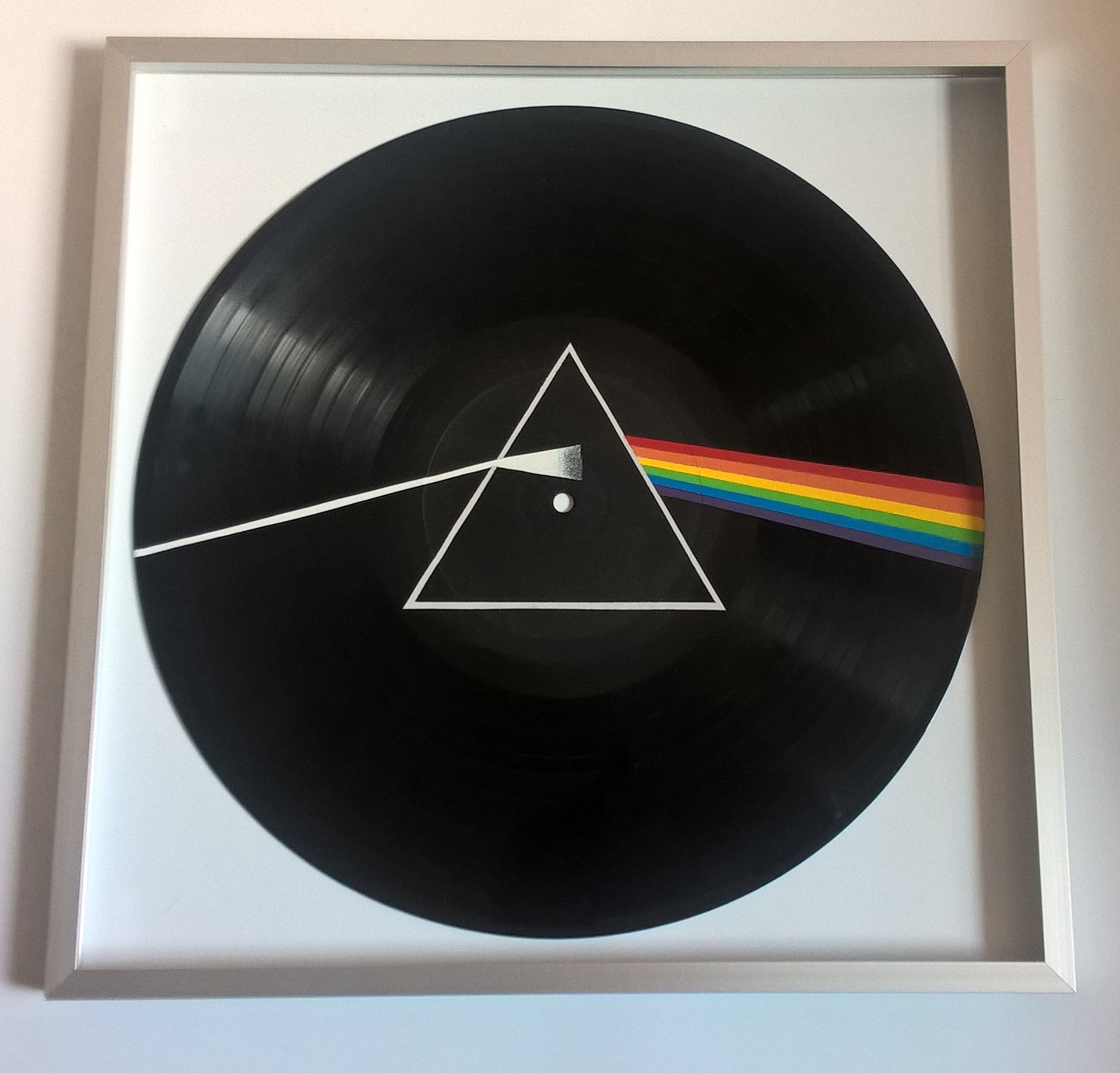 Pink Floyd the Dark of the Moon Namalowany Na Płycie - Etsy