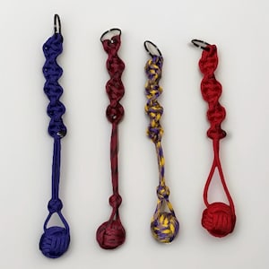 Monkey Fist Paracord Keychain - DNA TWIST- USA Made