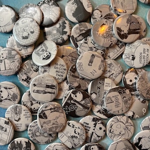 Komi Manga Pins (Regular) 2-pack; anime pins; anime badges; blind bag pins; mystery pins