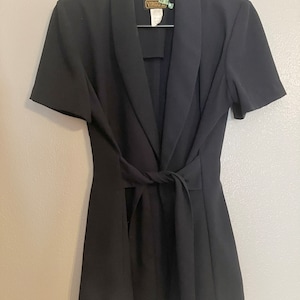 Virgo II Navy Vintage Blazer with Shoulder Pads