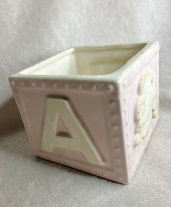 Pink Pastel Alphabet Block Planter Box Etsy