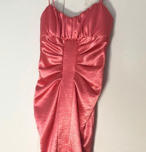 Mini Pink Silky cocktail dress - image 1