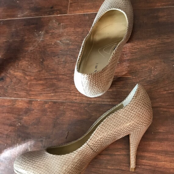 Tahari Snake Pattern Nude Heels | Etsy