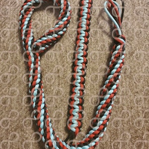 Handmade Paracord Kayak Leash - 2ft, Shallow Water Pull - Seafoam Pattern