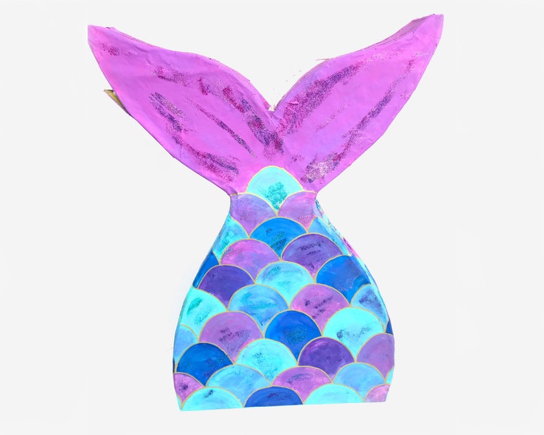 Mermaid Pinata Mermaid Tail Pinata, Mermaid Birthday Party Supplies, Under the Sea Party Decorations, Mermaid and Pirate Party Decorations image 1