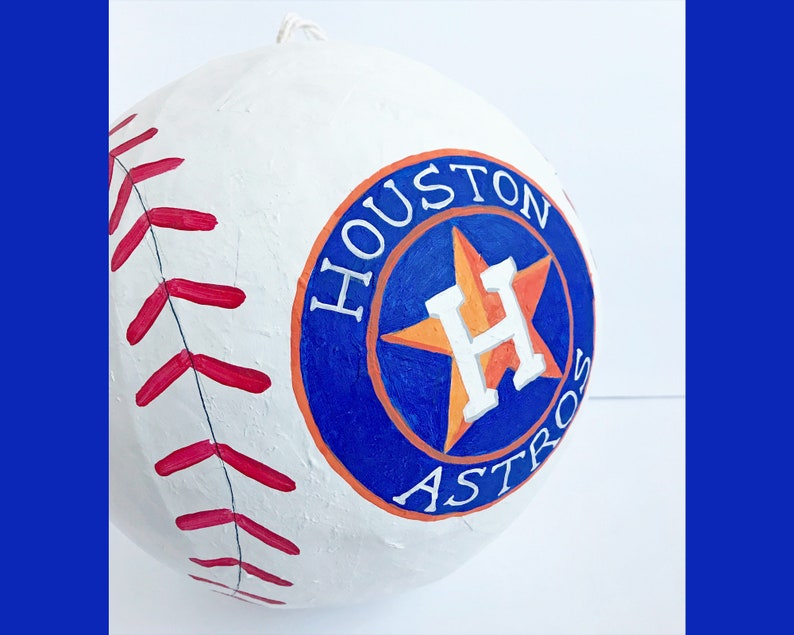 Kids Baseball Pinata for Boys, Boy Baseball Birthday Decor, Sports Birthday Decorations, Sports Pinata, Houston Astros Party Decorations image 9