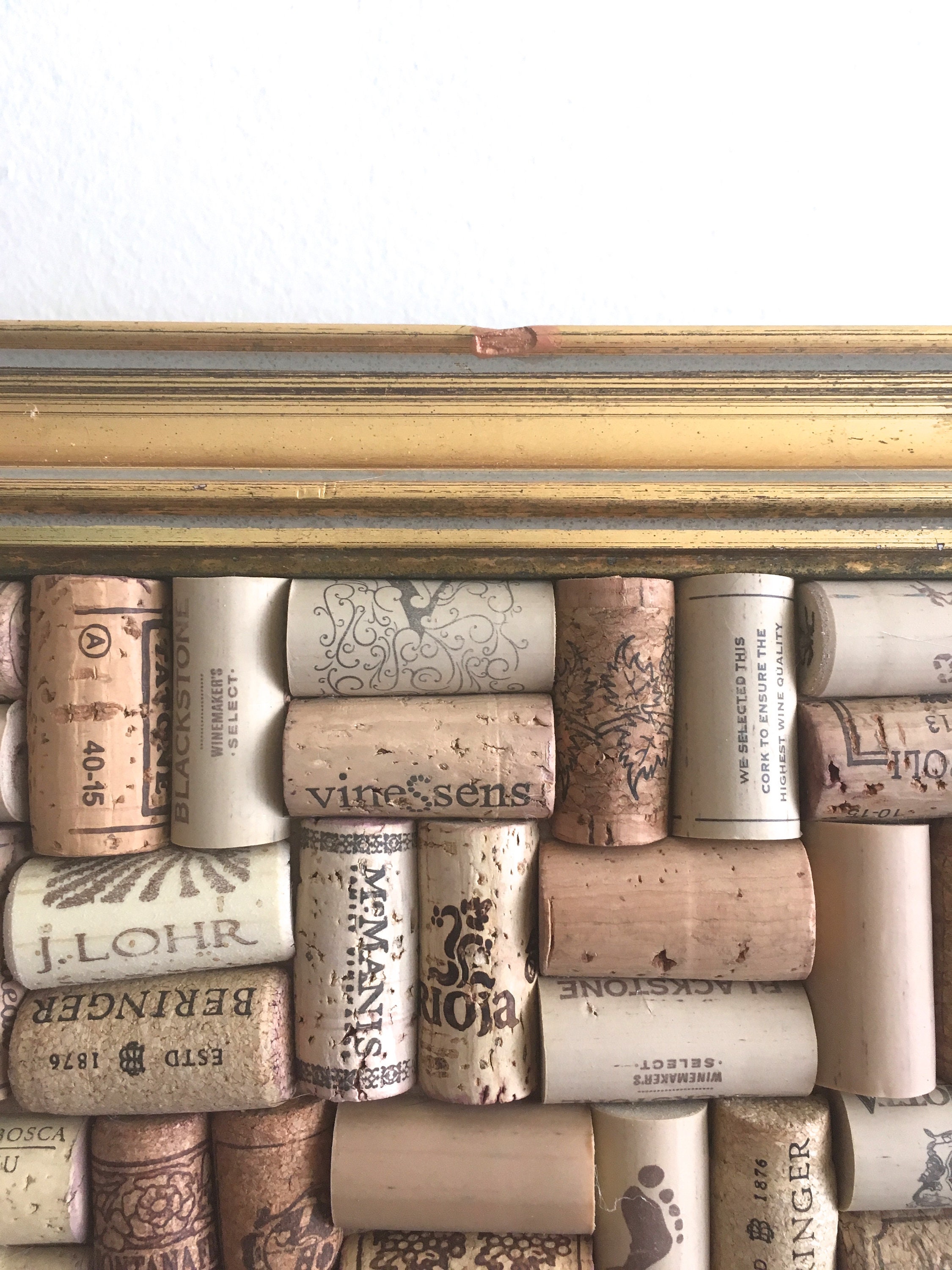 Large Mixed Pattern Cork Board in Vintage Gold Frame Etsy UK