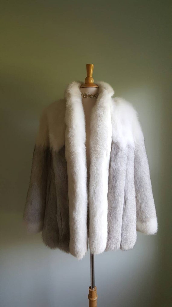 Ultra Plush Vintage Silver Gray and White Arctic Fox Fur