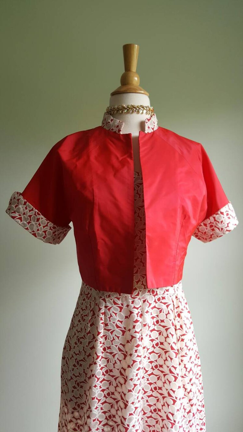 Vintage 1930s 1940s halter dress and jacket suit red and Etsy