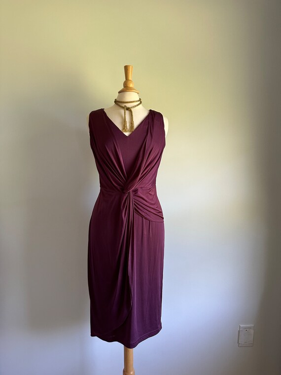 brown knitted dress Women's Maxi Dress Knit Off-shoulder Sweater Polyester by Naked Wardrobe, Taupe / S