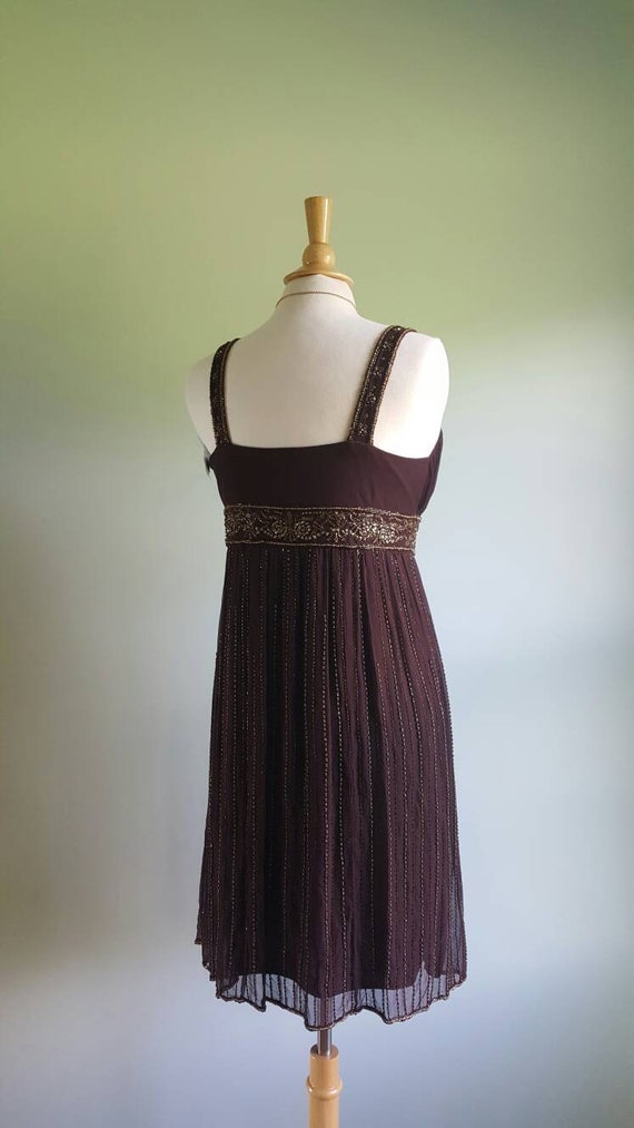 Vintage 1990s does 1920s 1930s chocolate brown si… - image 7